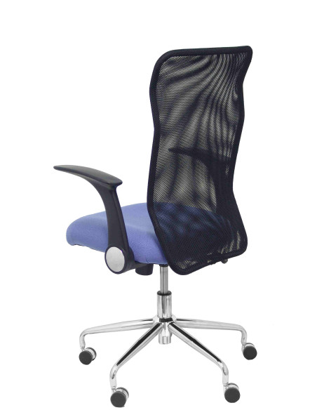SILLA MINAYA TELA CON BRAZOS MALLA NEGRA