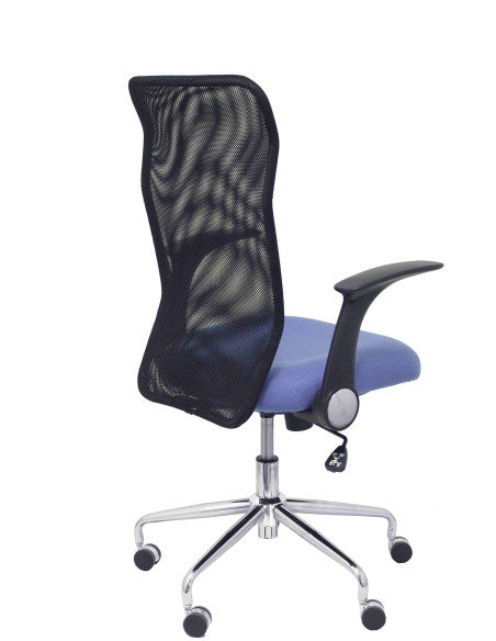 SILLA MINAYA TELA CON BRAZOS MALLA NEGRA