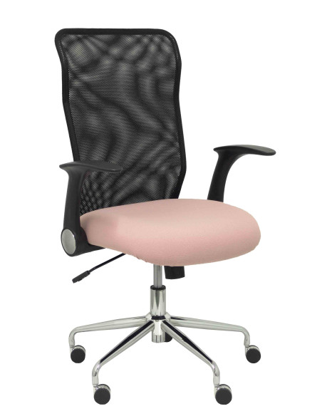 SILLA MINAYA TELA CON BRAZOS MALLA NEGRA