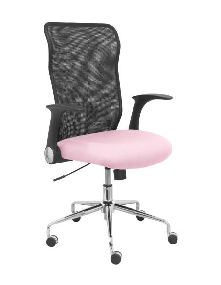 SILLA MINAYA TELA CON BRAZOS MALLA NEGRA