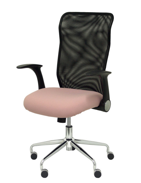 SILLA MINAYA TELA CON BRAZOS MALLA NEGRA