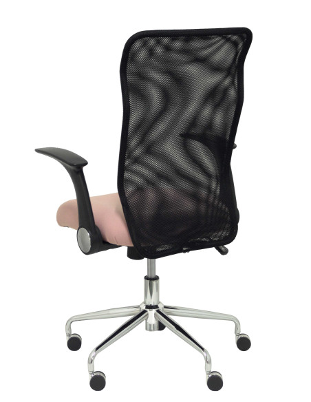 SILLA MINAYA TELA CON BRAZOS MALLA NEGRA