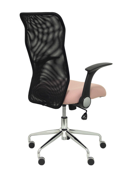 SILLA MINAYA TELA CON BRAZOS MALLA NEGRA