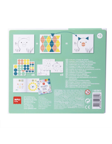 JUEGO DE GOMETS APLI KIDS GEOMÉTRICOS ANIMALES