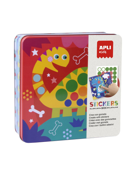 STICKERS GAME RS APLI KIDS CAJA METALICA DINO