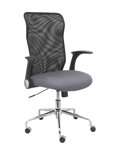 SILLA PIQUERAS Y CRESPO MINAYA BRAZOS RETRACTILES MECANISMO BASCULANTE ERGONOMICA RESPALDO MALLA TRANSPIRABLE NEGRA ASIENTO TAPI