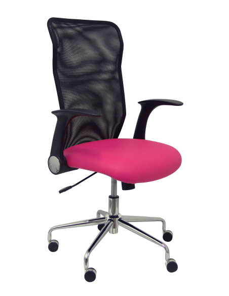 SILLA PIQUERAS Y CRESPO MINAYA BRAZOS RETRACTILES MECANISMO BASCULANTE ERGONOMICA RESPALDO MALLA TRANSPIRABLE NEGRA ASIENTO TAPI