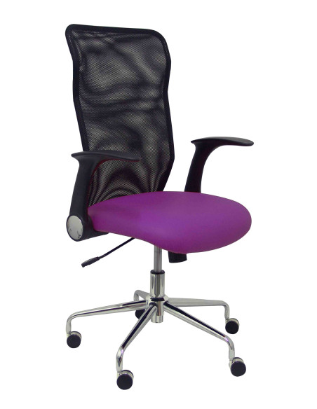 SILLA PIQUERAS Y CRESPO MINAYA BRAZOS RETRACTILES MECANISMO BASCULANTE ERGONOMICA RESPALDO MALLA TRANSPIRABLE NEGRA ASIENTO TAPI