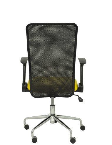 SILLA MINAYA SÍMILPIEL CON BRAZOS MALLA NEGRA
