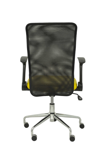 SILLA MINAYA SÍMILPIEL CON BRAZOS MALLA NEGRA