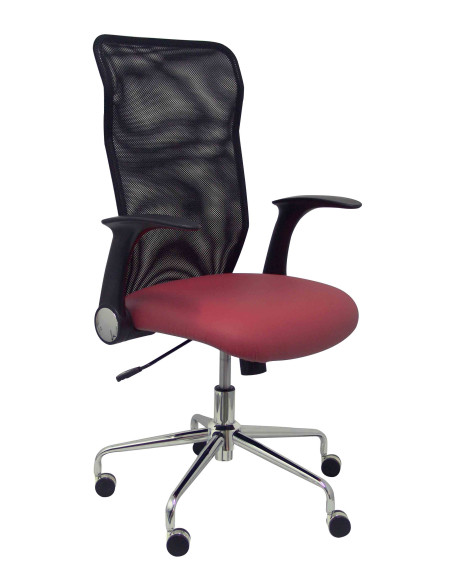 SILLA PIQUERAS Y CRESPO MINAYA BRAZOS RETRACTILES MECANISMO BASCULANTE ERGONOMICA RESPALDO MALLA TRANSPIRABLE NEGRA ASIENTO TAPI