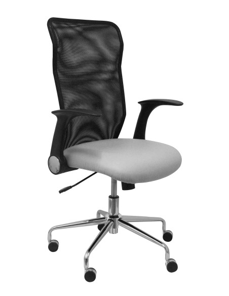 SILLA PIQUERAS Y CRESPO MINAYA BRAZOS RETRACTILES MECANISMO BASCULANTE ERGONOMICA RESPALDO MALLA TRANSPIRABLE NEGRA ASIENTO TAPI