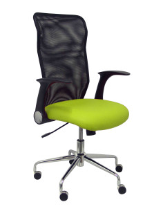 SILLA MINAYA SÍMILPIEL CON BRAZOS MALLA NEGRA 2