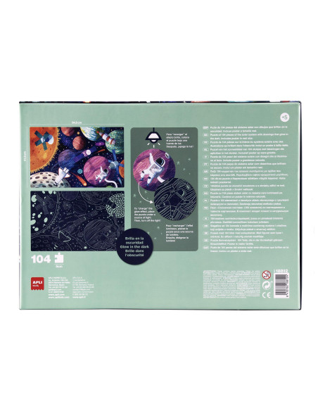 PUZZLE APLI KIDS GLOW IN THE DARK SISTEMA SOLAR