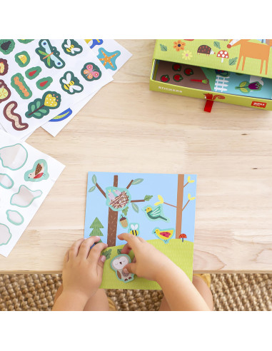 JUEGO DE GOMETS APLI KIDS ANIMALES DEL BOSQUE