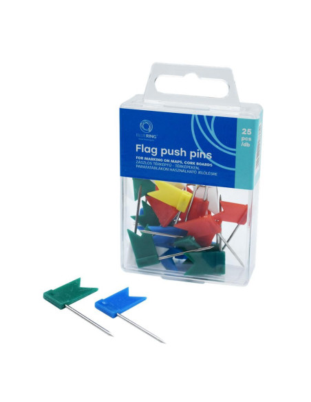 CAJA 25 AGUJAS DE COLORES BANDERAS