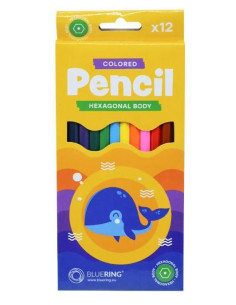 CAJA 12 LÁPICES DE COLORES BLUERING