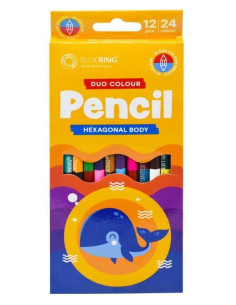 CAJA 12 LÁPICES DE COLORES BLUERING DUO