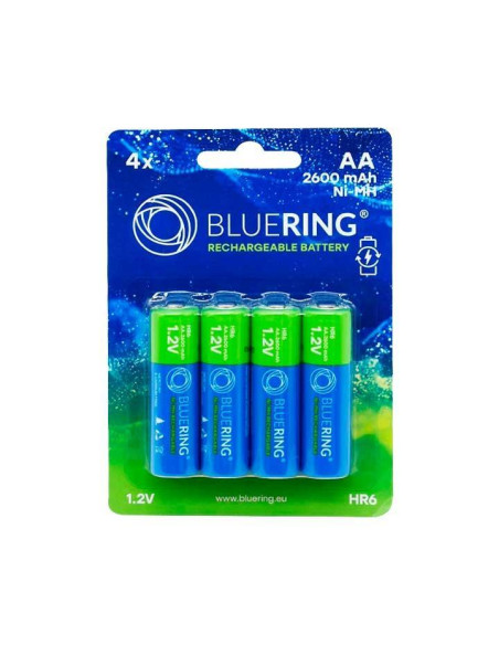 BLÍSTER 4 PILAS BLUERING RECARGABLES HR6