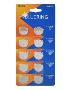 BLÍSTER 10 PILAS BLUERING DE BOTÓN CR2016