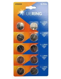 BLÍSTER 10 PILAS BLUERING DE BOTÓN CR2032