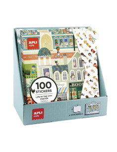 PÓSTER GIGANTE APLI KIDS  100 STICKERS