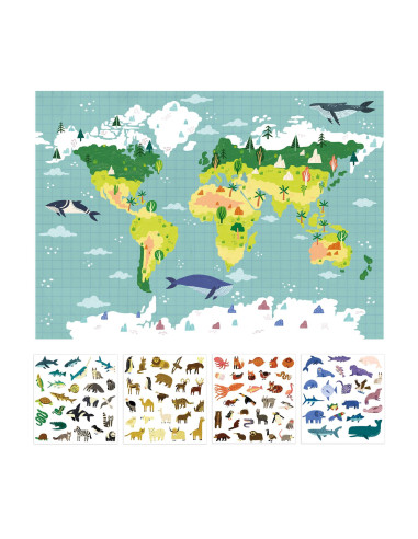 PÓSTER GIGANTE APLI KIDS  100 STICKERS