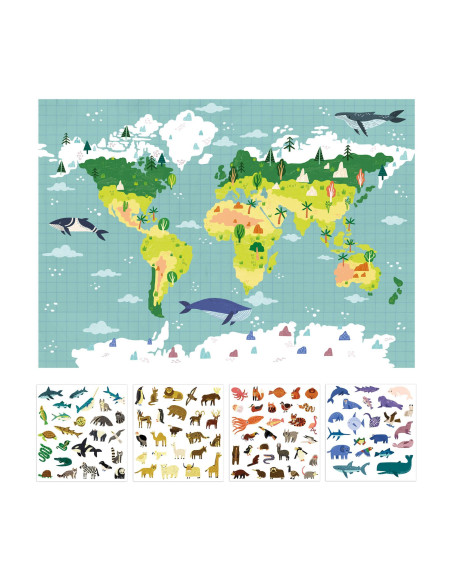 PÓSTER GIGANTE APLI KIDS  100 STICKERS