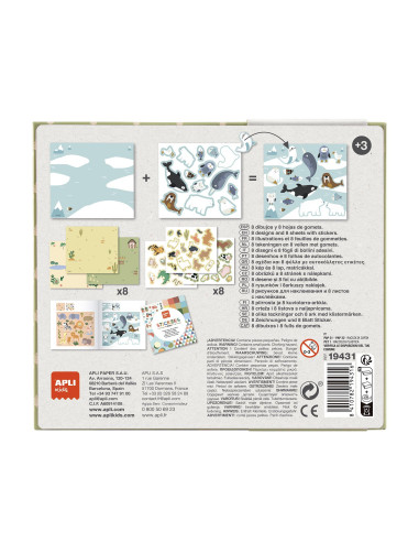 JUEGO DE GOMETS APLI KIDS ANIMALES Y HÁBITAT