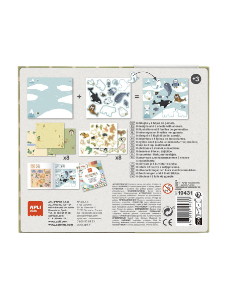 JUEGO DE GOMETS APLI KIDS ANIMALES Y HÁBITAT