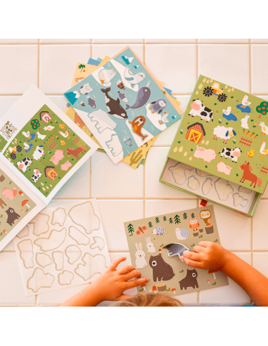 JUEGO DE GOMETS APLI KIDS ANIMALES Y HÁBITAT