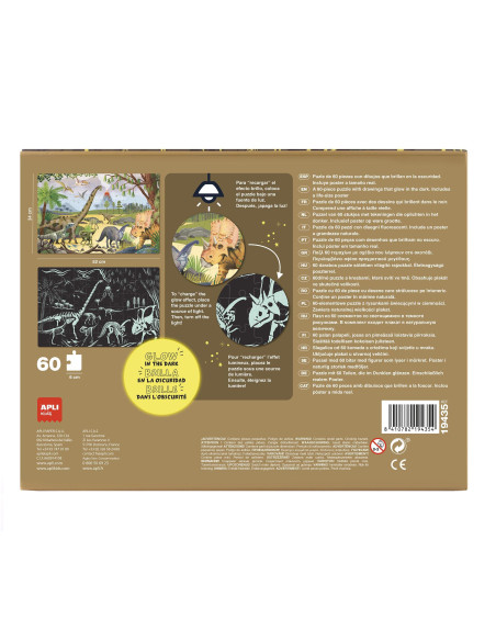 PUZZLE APLI KIDS GLOW IN THE DARK DINOSAURIOS