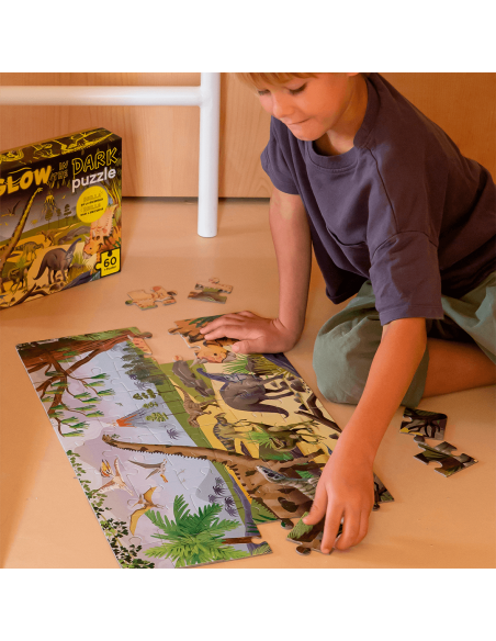PUZZLE APLI KIDS GLOW IN THE DARK DINOSAURIOS