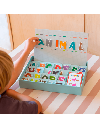 CAJA 44 IMANES APLI KIDS MAGNETS ABECEDARIO