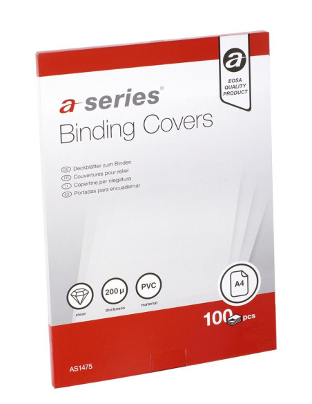 PACK 100 PORTADAS PARA ENCUADERNAR A-SERIES A4 200 MICRAS
