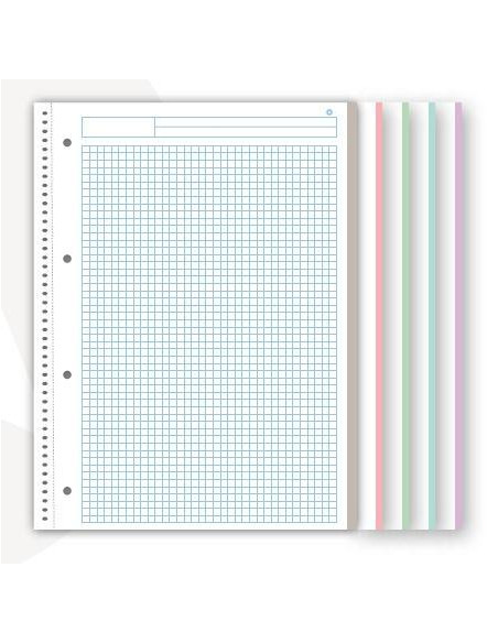 CUADERNO NAVIGATOR A4 120h 5X5 COLORES PASTEL