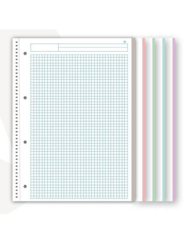 CUADERNO NAVIGATOR A4 120h 5X5 COLORES PASTEL