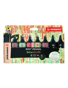 ESTUCHE 8 MARCADORES FLUORESCENTE STABILO BOSS ORIGINAL NATURECOLORS