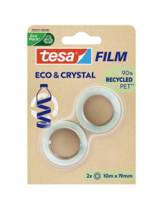 BLÍSTER 2 CINTAS ADHESIVA TESA FILM ECO & CRYSTAL 10mx19mm