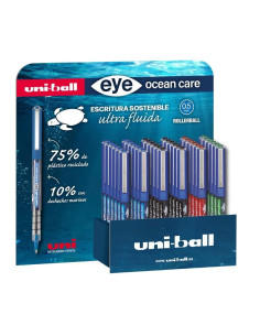 EXPOSITOR 36 ROLLER UNI-BALL EYE UB-1503D OCEAN CARE 4 COLORES