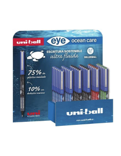 EXPOSITOR 36 ROLLER UNI-BALL EYE UB-1573D OCEAN CARE 4 COLORES