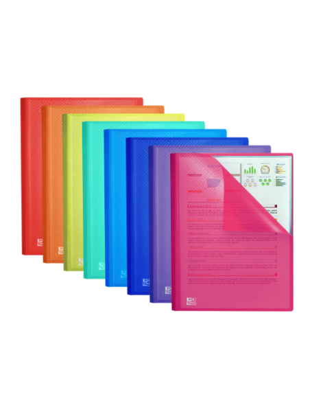 CARPETA FUNDAS TARIFARIO OXFORDELBA URBAN PP TRANSLUCIDO A4 20 F SURTIDO 8 col