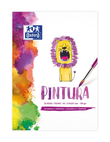 OXFORD BLOC PINTURA INFANTIL A4 ENCOLADO 20H LISO 180GR
