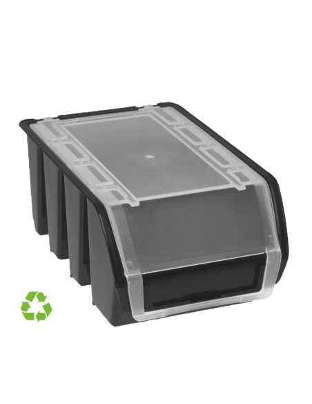 ARCHIVO 2000 GAVETA SOSTENIBLE 09L CTAPA APILABLE Y ENCAJABLE 160X115X75MM PP RECICLADO NEGRO