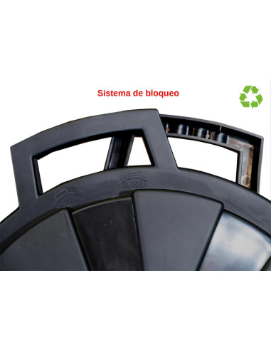 CONTENEDOR DE RECICLAJE CON TAPA ARCHIVO 2000 100L