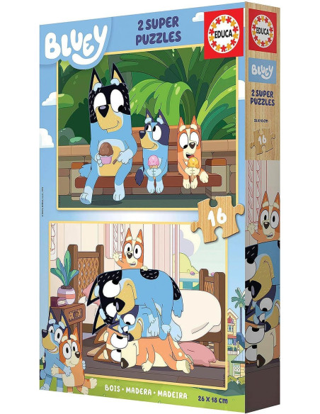 SET 2 PUZZLE EDUCA BLUEY 16 PIEZAS