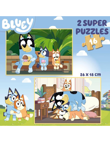 SET 2 PUZZLE EDUCA BLUEY 16 PIEZAS
