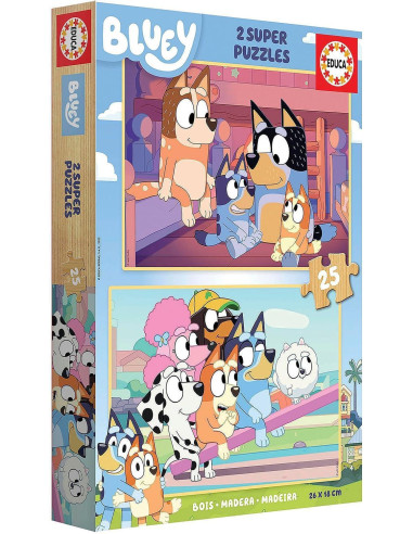 SET 2 PUZZLE EDUCA BLUEY 25 PIEZAS