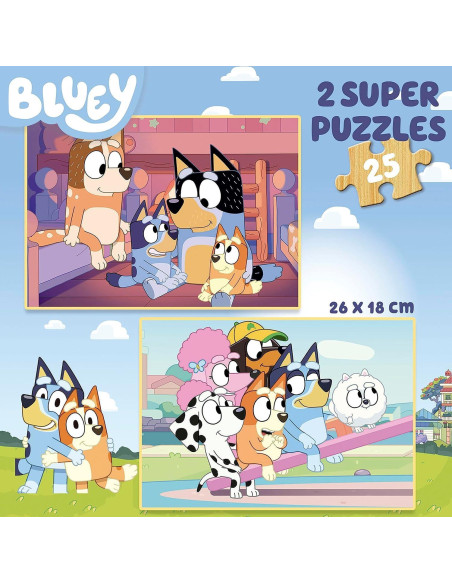 SET 2 PUZZLE EDUCA BLUEY 25 PIEZAS SET 2 PUZZLE EDUCA BLUEY 25 PIEZAS