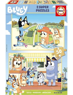 SET 2 PUZZLE EDUCA BLUEY 50 PIEZAS